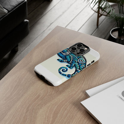 Vibrant 3D Chameleon Phone Case with Blue Design for Stylish Protection Compatible with iPhone 13, 14, 15 & 16 – All Models Including Pro, Pro Max & Plus