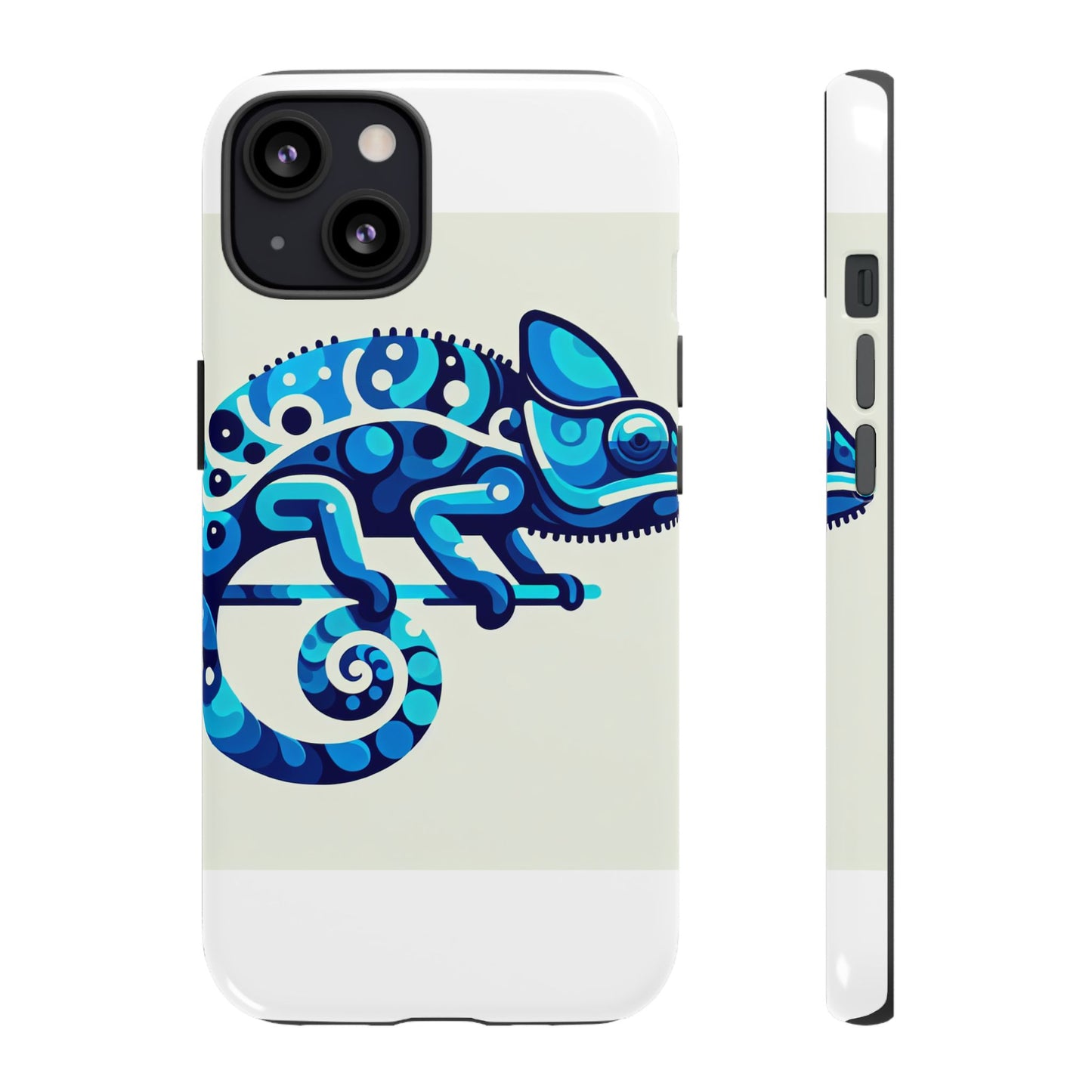 vibrant 3d chameleon phone case for stylish protection with unique blue animal design compatible with iphone 13, 14, 15 & 16 – all models including pro, pro max & plus