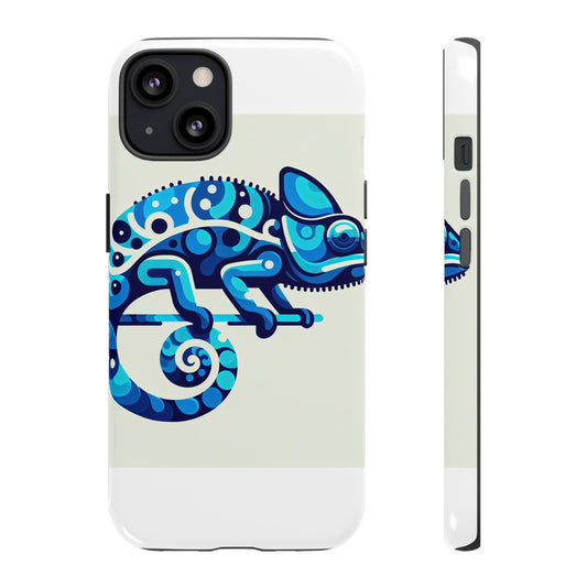 Vibrant 3D Chameleon Phone Case for Stylish Protection with Unique Blue Animal Design Compatible with iPhone 13, 14, 15 & 16 – All Models Including Pro, Pro Max & Plus