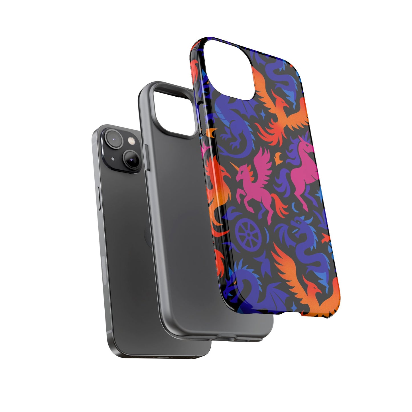 vibrant 3d fantasy design protective phone case for stylish protection compatible with iphone 13, 14, 15 & 16 – all models including pro, pro max & plus