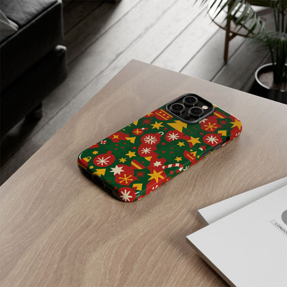 Vibrant Christmas Phone Case with Festive 3D Wrap Design – Colourful Holiday Protective Cover Compatible with iPhone 13, 14, 15 & 16 – All Models Including Pro, Pro Max & Plus