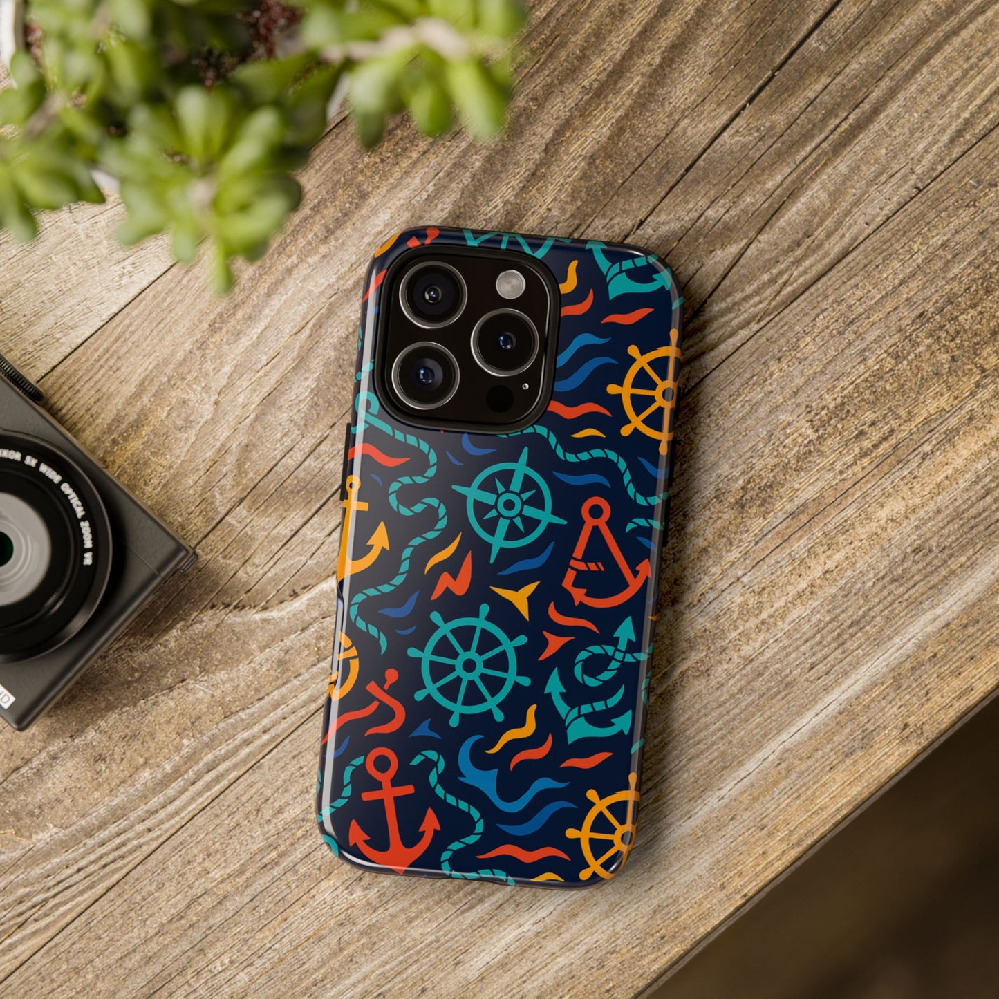 nautical multicolor protective phone case with 3d wrap design for unique style and self-expression compatible with iphone 13, 14, 15 & 16 – all models including pro, pro max & plus