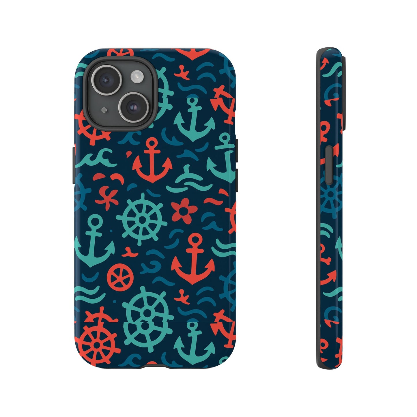 vibrant nautical multicolour 3d wrap protective phone case with retro design for men and women stylish accessory compatible with iphone 13, 14, 15 & 16 – all models including pro, pro max & plus
