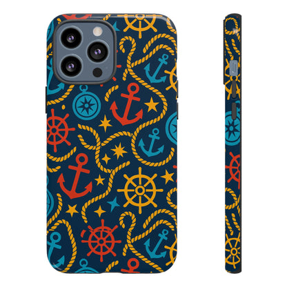 Nautical Multicolor Phone Case with 3D Wrap Design for Stylish Protection Compatible with iPhone 13, 14, 15 & 16 – all models including Pro, Pro Max & Plus