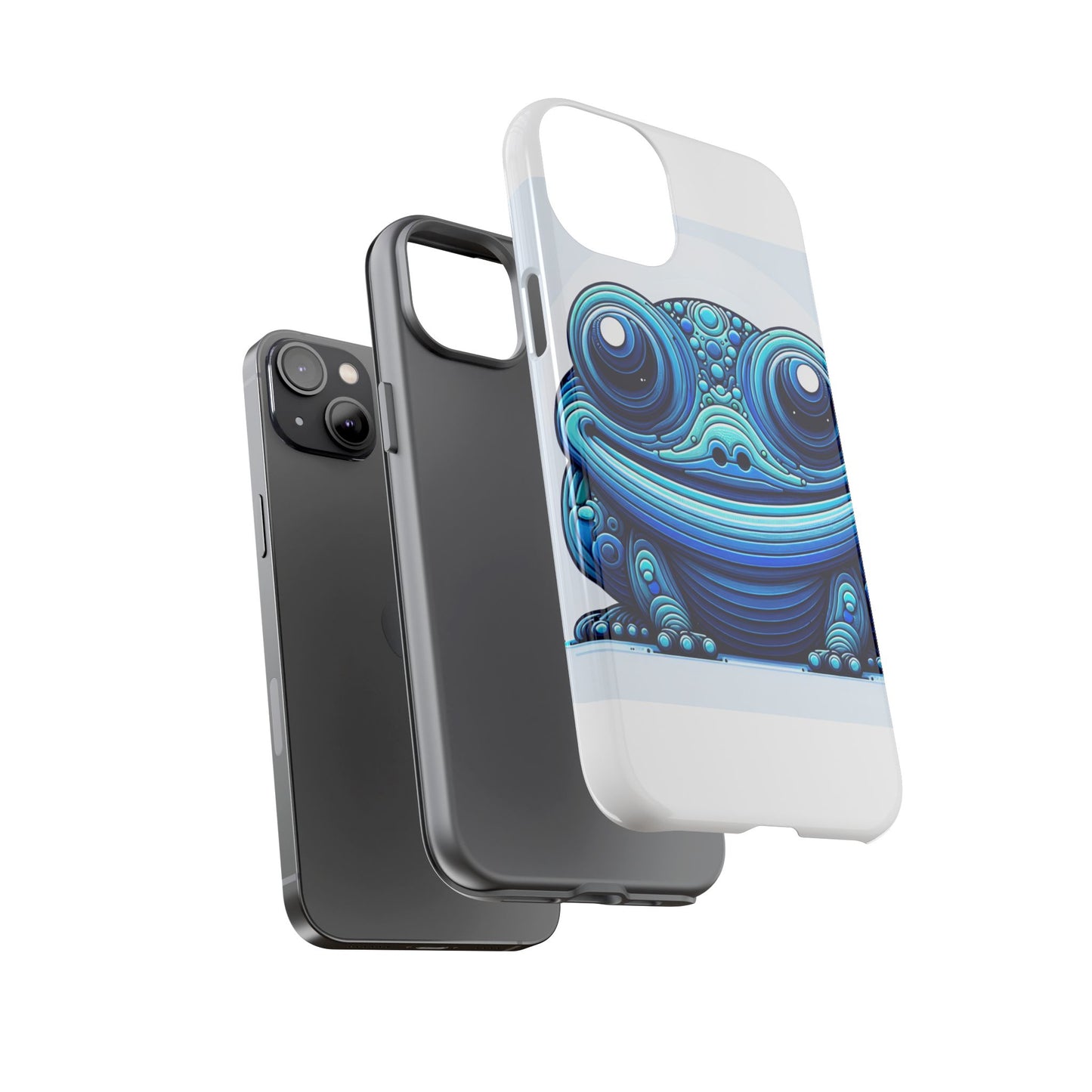 vibrant 3d animal-inspired phone case in blue for stylish protection and unique expression compatible with iphone 13, 14, 15 & 16 – all models including pro, pro max & plus