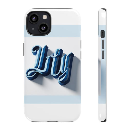 Vibrant 3D Blue Alphabet Protective Phone Case Stylish Accessory for Creative Individuals Compatible with iPhone 13, 14, 15 & 16 – all models including Pro, Pro Max & Plus