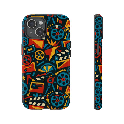 Vibrant Retro Movie-Inspired Protective Phone Case with 3D Design for Stylish Protection Compatible with iPhone 13, 14, 15 & 16 – All Models Including Pro, Pro Max & Plus