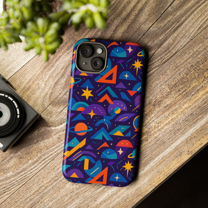 Vibrant Geometric 3D Wrap Protective Phone Case for Unique Accessories Lovers Compatible with iPhone 13, 14, 15 & 16 – all models including Pro, Pro Max & Plus
