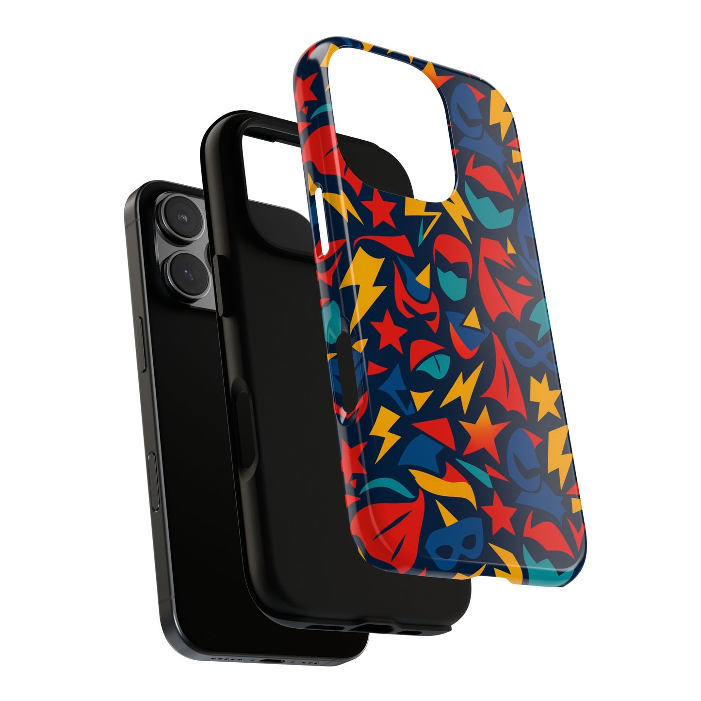 vibrant superhero protective phone case with 3d wrap design – stylish unisex protection for smartphones compatible with iphone 13, 14, 15 & 16 – all models including pro, pro max & plus