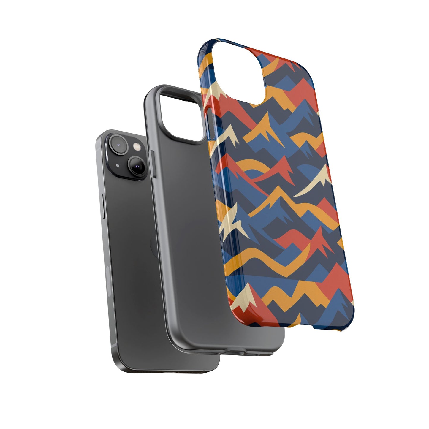 vibrant 3d mountain design protective phone case for unique accessory lovers compatible with iphone 13, 14, 15 & 16 – all models including pro, pro max & plus
