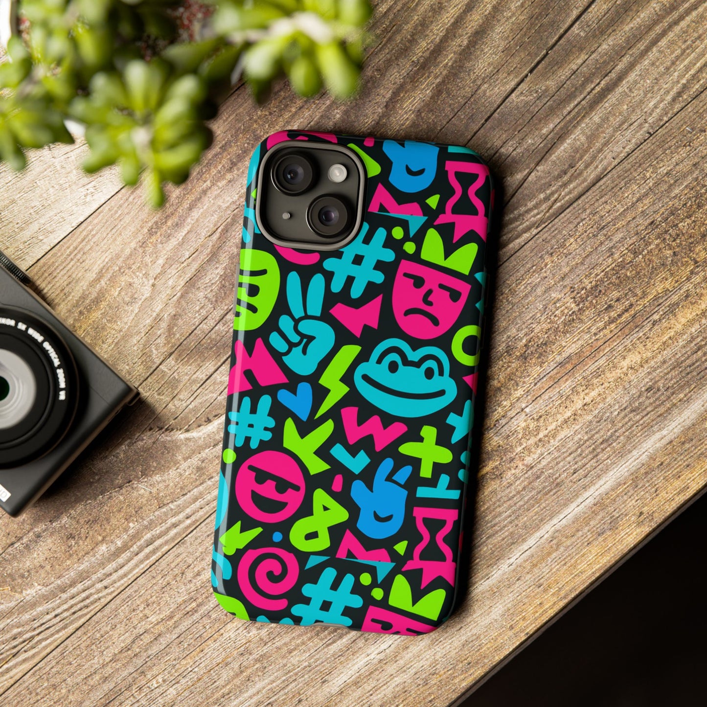 vibrant emoji pattern protective phone case colourful 3d design stylish protection for unisex smartphones compatible with iphone 13, 14, 15 & 16 – all models including pro, pro max & plus
