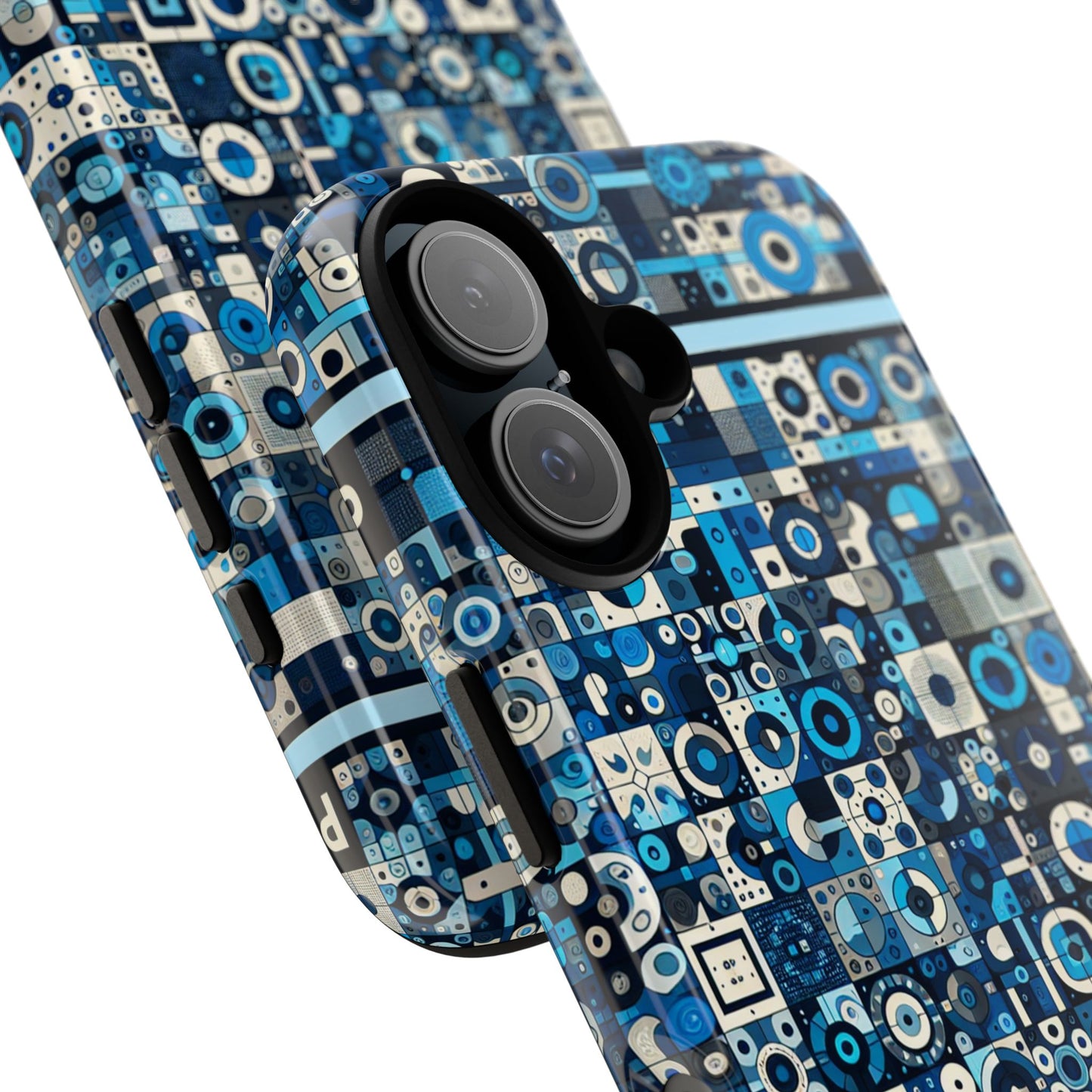 blue alphabet letter p phone case with 3d wrap design shockproof durable tpu cover for smartphone protection and fashion