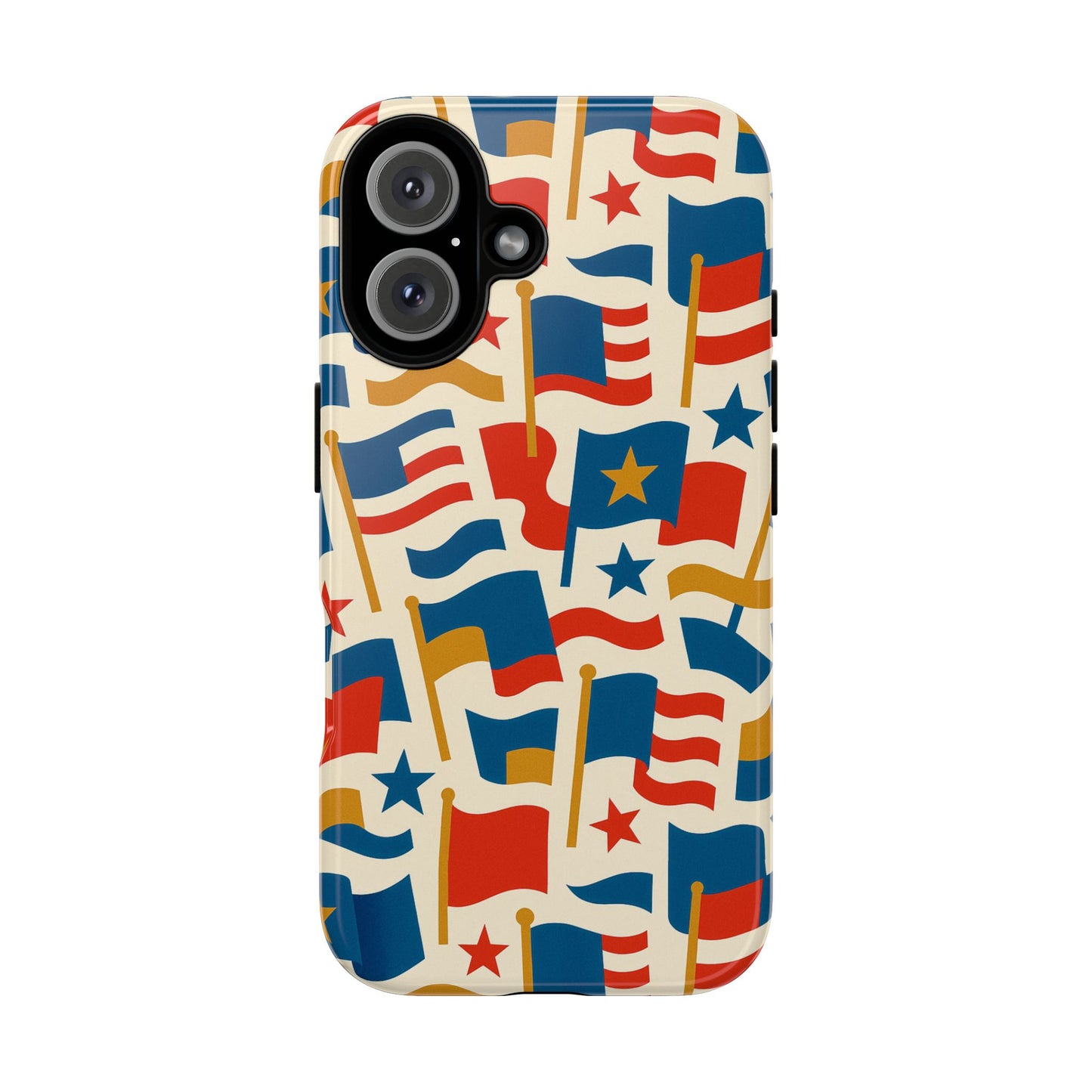multicolour flag print protective phone case – stylish durable design for unique self-expression compatible with iphone 13, 14, 15 & 16 – all models including pro, pro max & plus