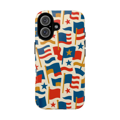 Multicolour Flag Print Protective Phone Case – Stylish Durable Design for Unique Self-Expression Compatible with iPhone 13, 14, 15 & 16 – all models including Pro, Pro Max & Plus