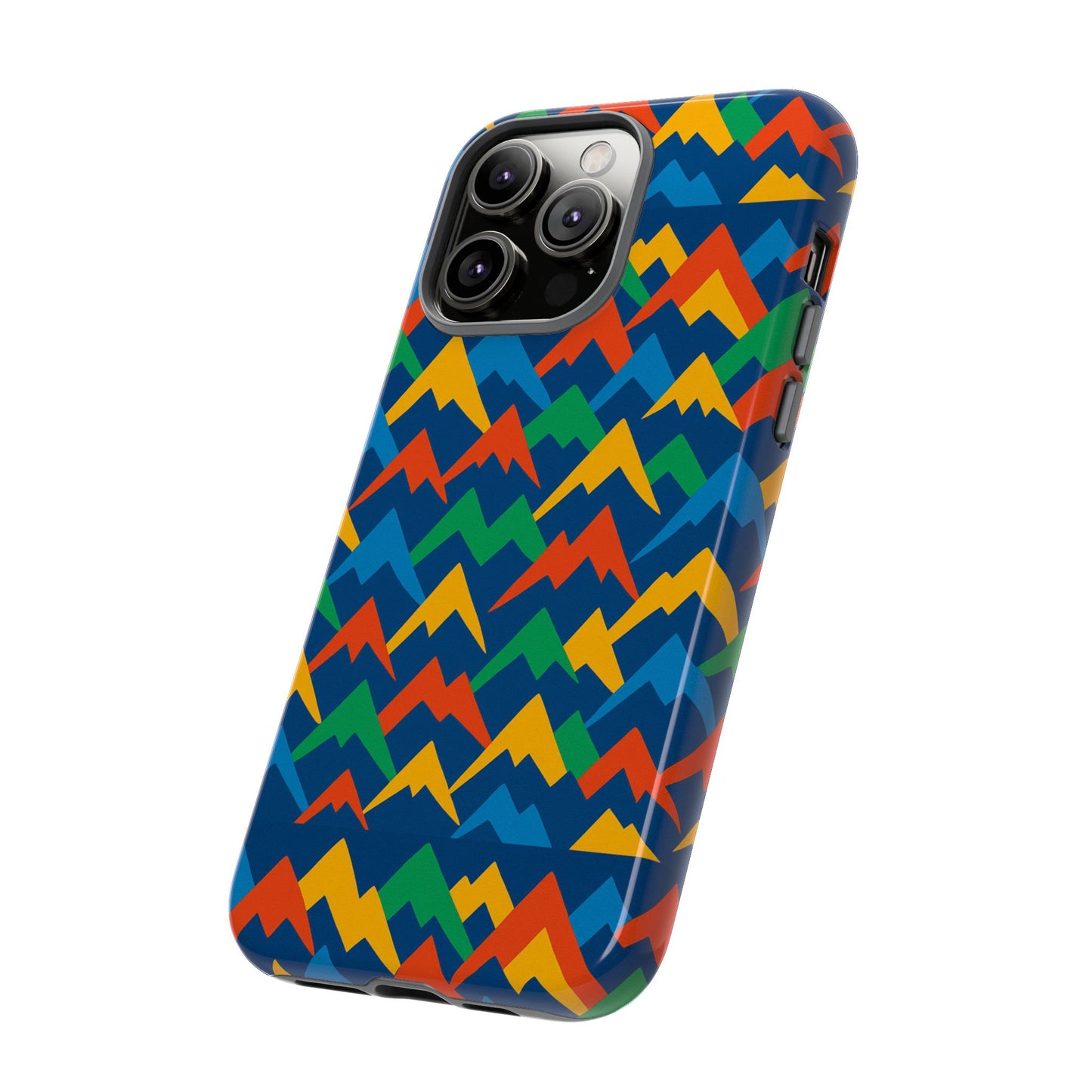 vibrant 3d mountain design phone case for stylish protection – unique accessory compatible with iphone 13, 14, 15 & 16 – all models including pro, pro max & plus