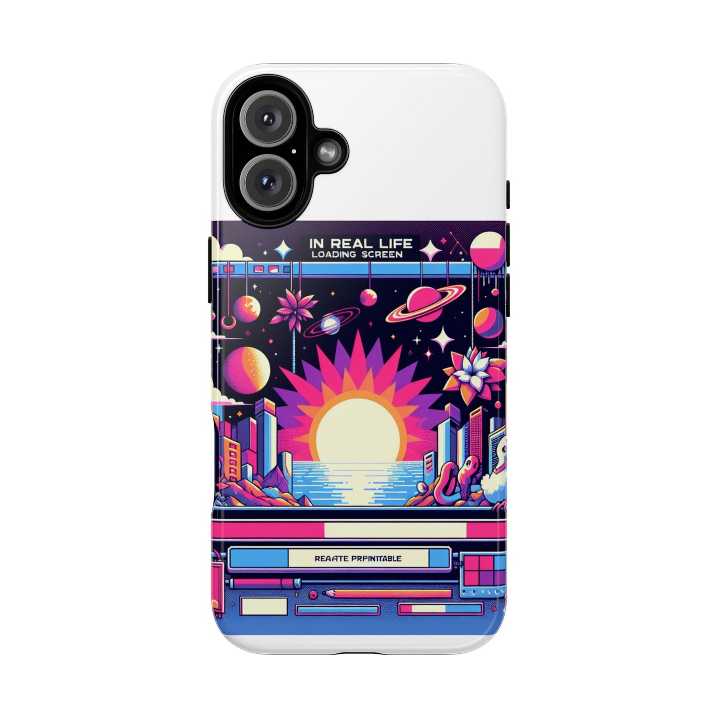 irl loading screen 3d wrap protective phone case for anime fans