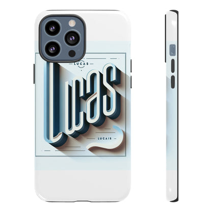 3D Wrap Protective Phone Case in Blue with Playful Typography Design – Stylish Protection Compatible with iPhone 13, 14, 15 & 16 – All Models Including Pro, Pro Max & Plus