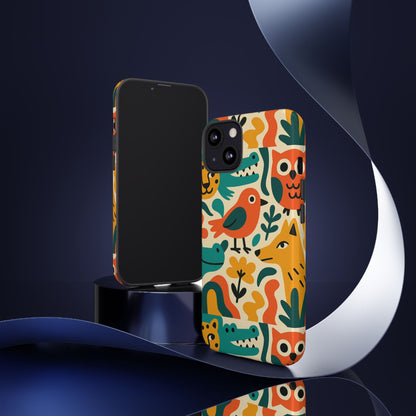 Vibrant Animal Print Protective Phone Case with 3D Wrap Design for Unique Style and Expression Compatible with iPhone 13, 14, 15 & 16 – all models including Pro, Pro Max & Plus