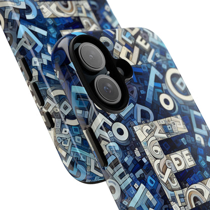 Blue Alphabet E Phone Case with 3D Wrap Design for Stylish Protection and Personalised Tech Accessory for Men and Women