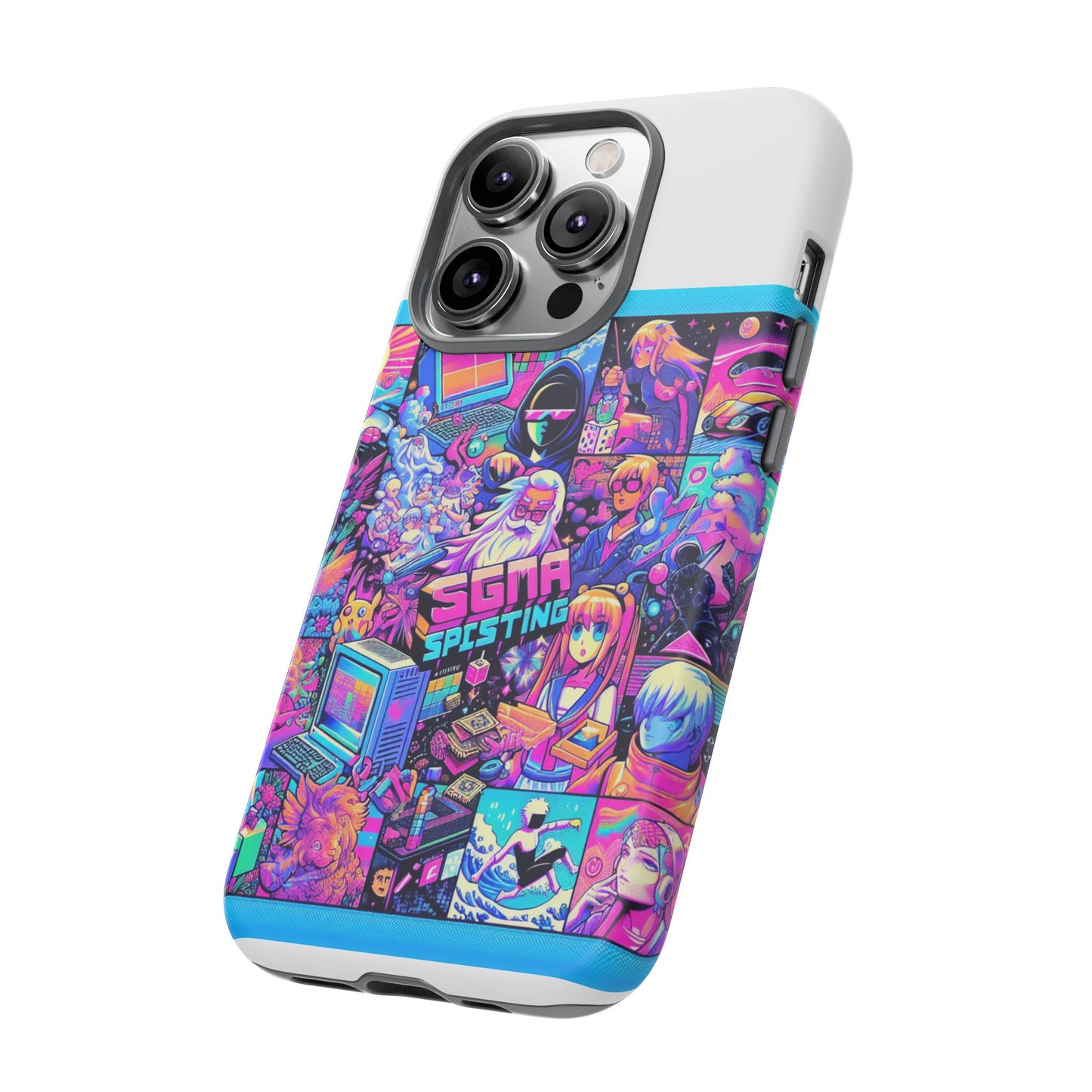 sigma sprinting vibrant protective phone case for smartphones, 3d wrap design with uv protection, durable shock absorbent material, ideal gift for anime and comic lovers