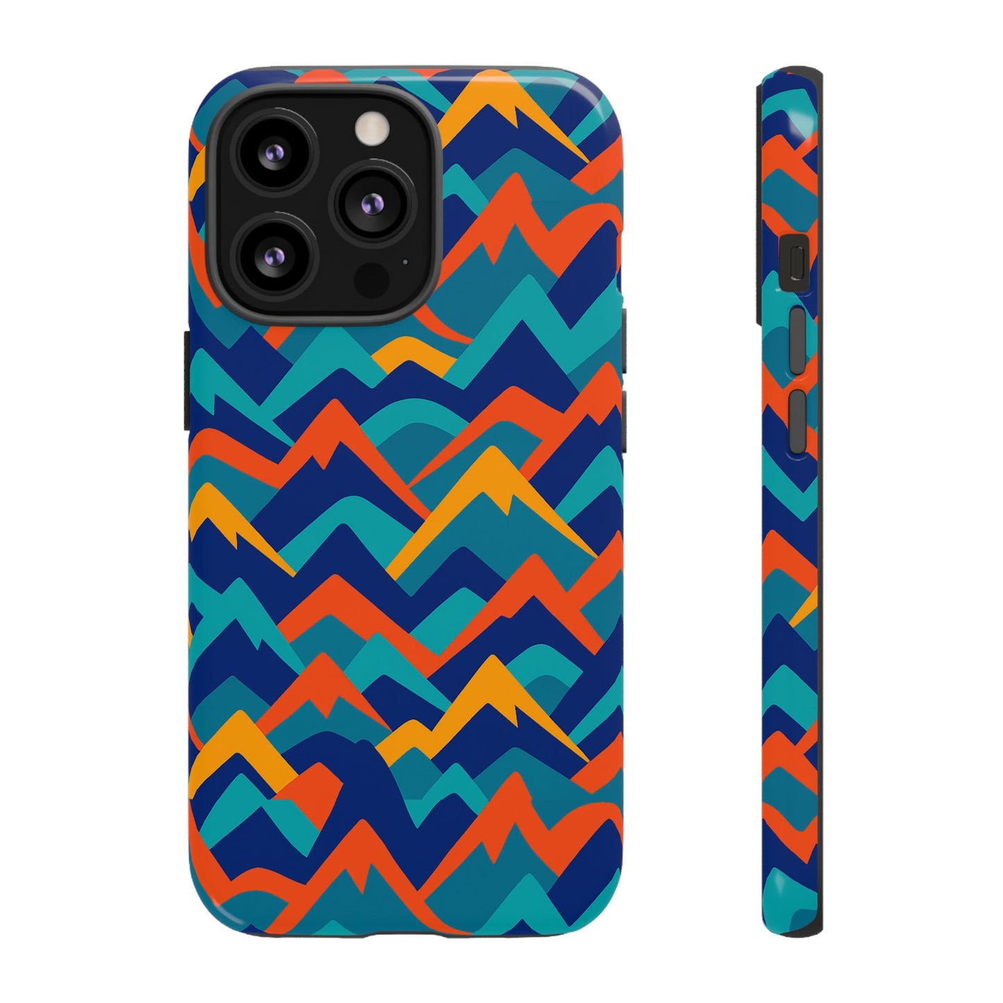 vibrant 3d mountain design protective phone case – stylish and durable cover compatible with iphone 13, 14, 15 & 16 – all models including pro, pro max & plus