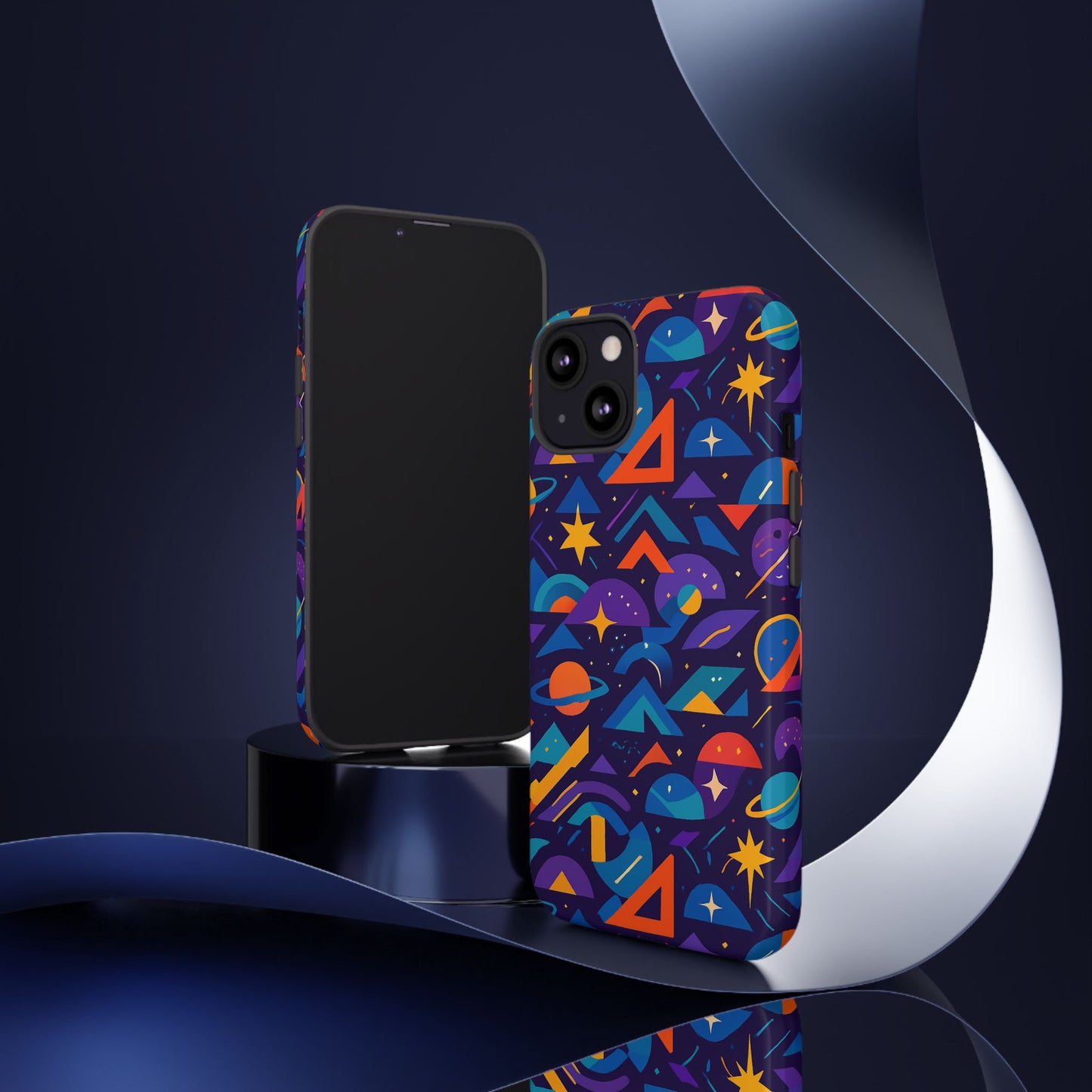 vibrant geometric 3d wrap protective phone case for unique accessories lovers compatible with iphone 13, 14, 15 & 16 – all models including pro, pro max & plus