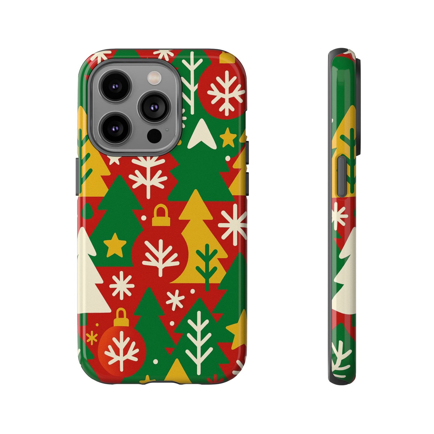 multicolour christmas tree 3d wrap phone case - fun festive holiday design for unique accessories compatible with iphone 13, 14, 15 & 16 - all models including pro, pro max & plus