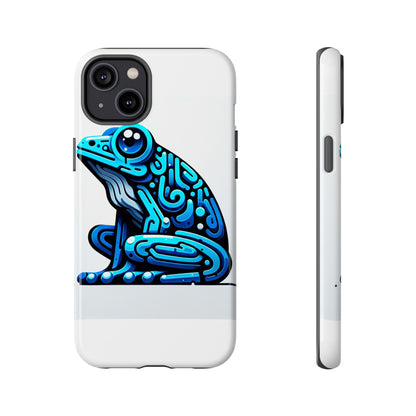 Vibrant Blue Frog 3D Wrap Phone Case for Unique Accessories Retro Style Compatible with iPhone 13, 14, 15 & 16 – All Models Including Pro, Pro Max & Plus