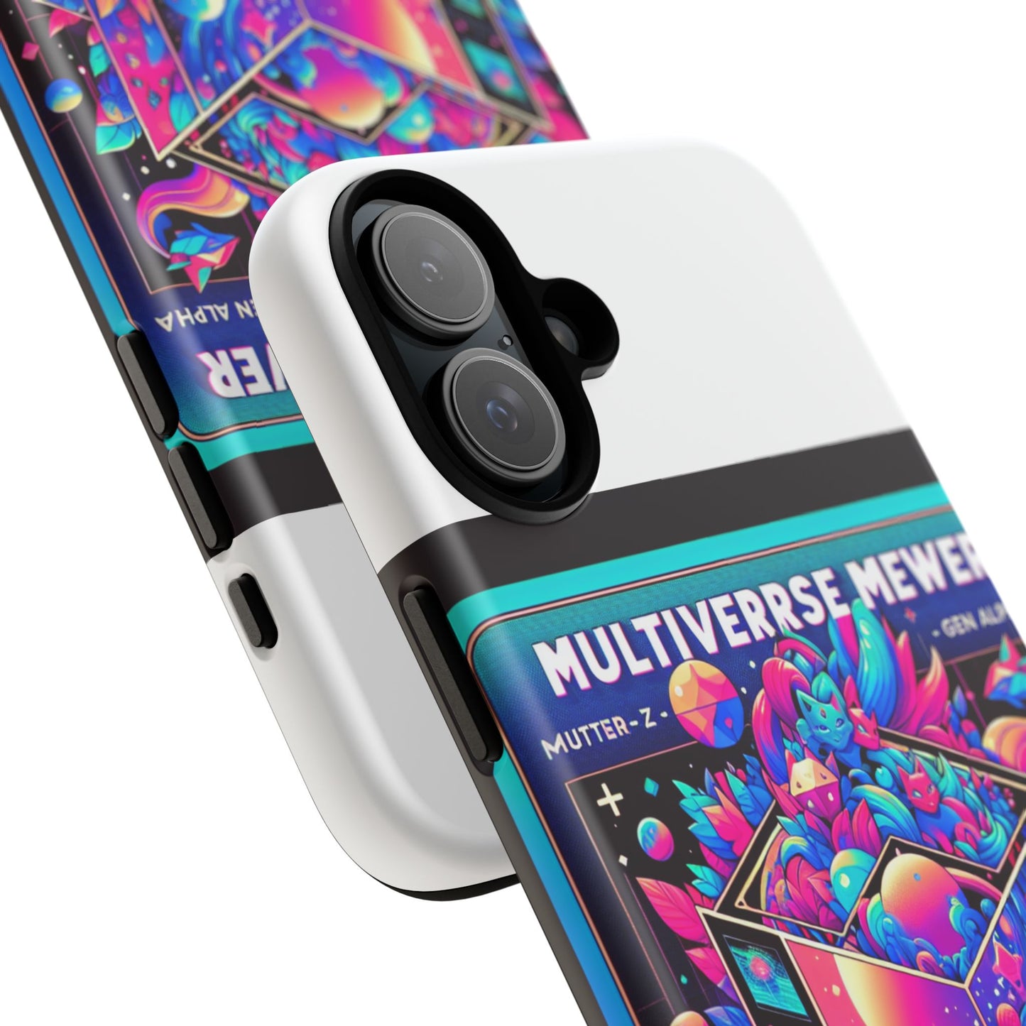 multiverse mewer protective phone case with 3d wrap design for smartphones, durable tpu silicone, uv protected, ideal gift for anime and comic lovers