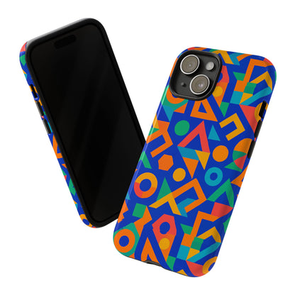Multicolour Geometric 3D Wrap Protective Phone Case – Vibrant Accessory for Creative Individuals Compatible with iPhone 13, 14, 15 & 16 – all models including Pro, Pro Max & Plus