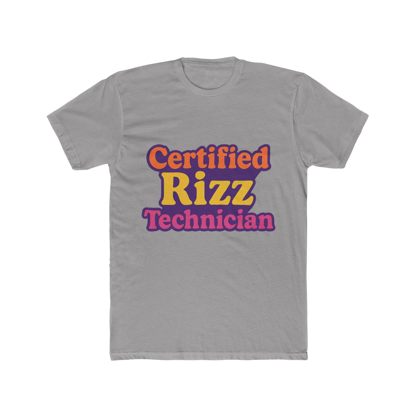certified rizz technician unisex t-shirt - funny meme graphic tee for men & women - multicolor design