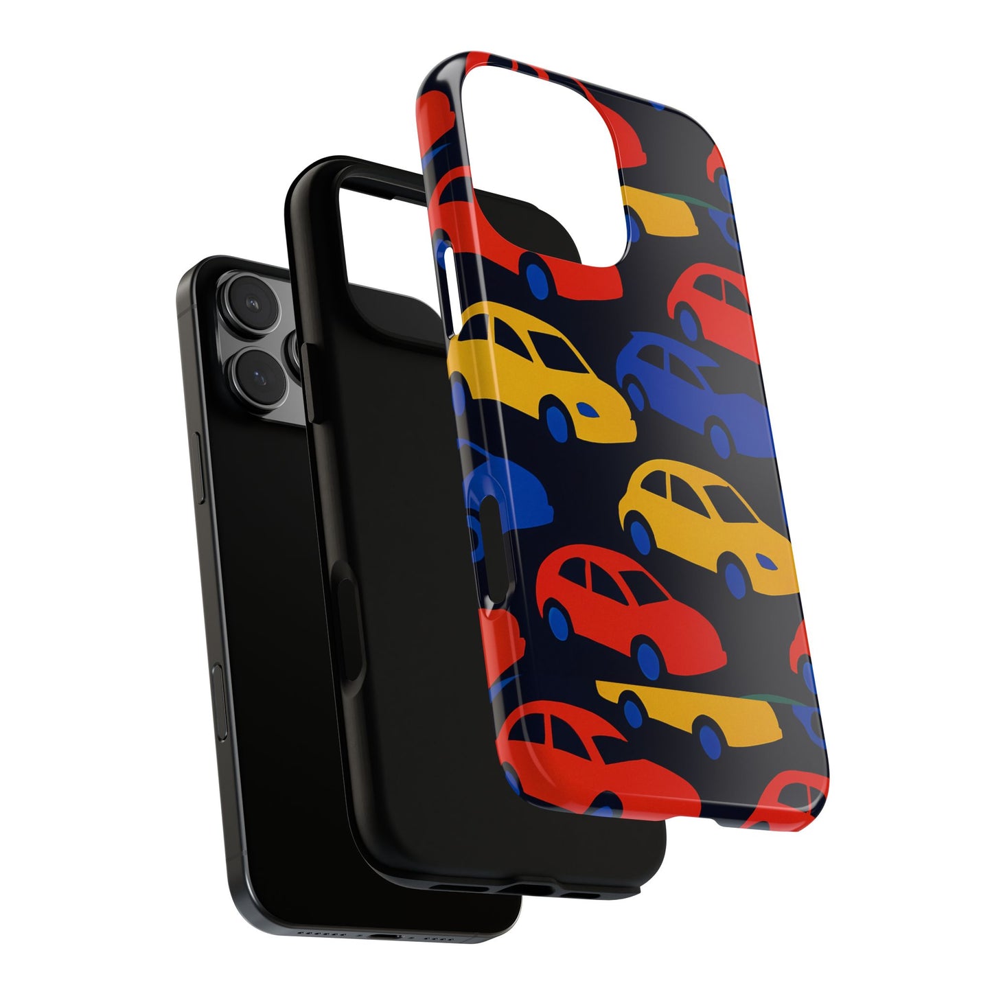 multicolour 3d car design protective phone case stylish accessory for unique expression compatible with iphone 13, 14, 15 & 16 – all models including pro, pro max & plus
