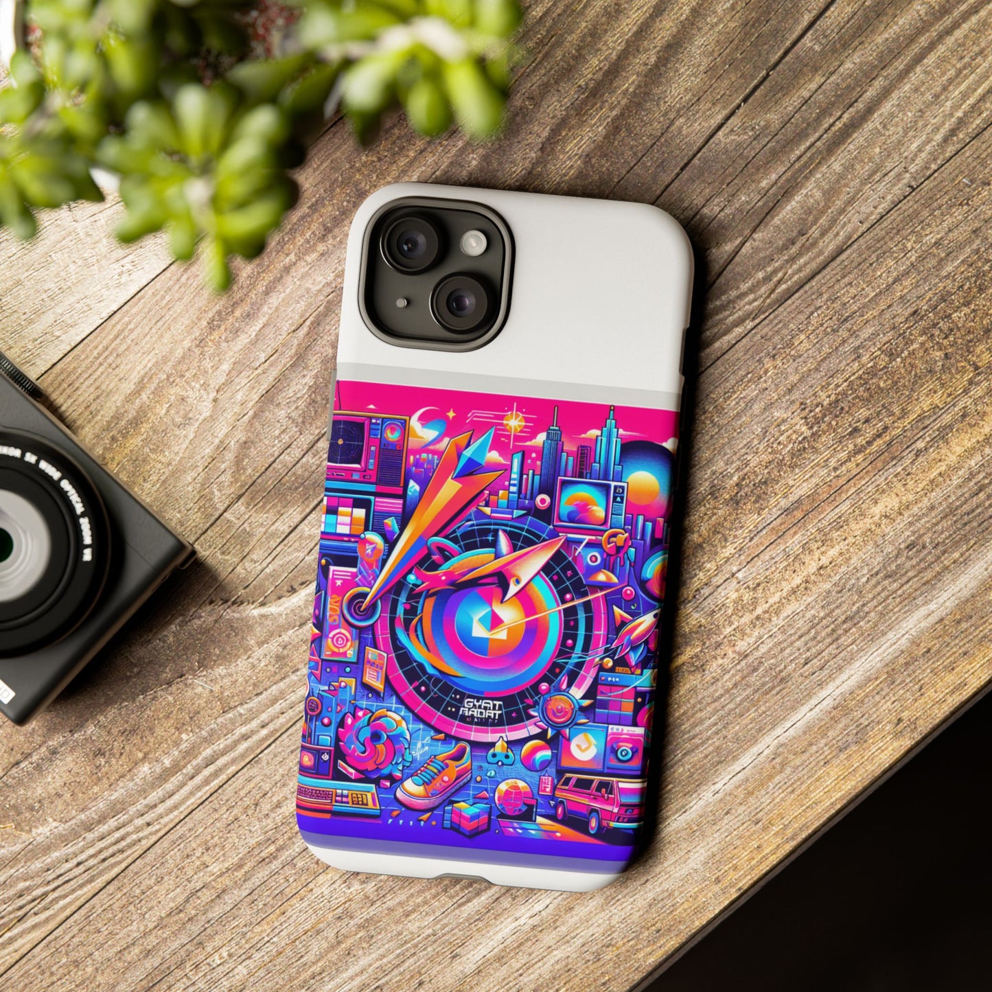 gyatt radar online 3d wrap protective phone case for smartphones, retro anime design, durable shock absorption, uv protected, glossy or matte finish