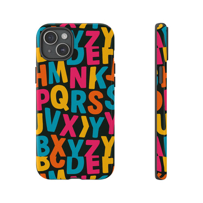 Multicolour 3D Alphabet Wrap Protective Phone Case for Unique Style and Vibrant Protection Compatible with iPhone 13, 14, 15 & 16 – all models including Pro, Pro Max & Plus