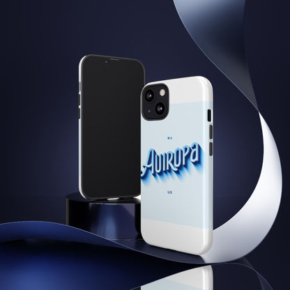 Protective Phone Case with Retro Typography Design in Blue for Stylish Protection, Compatible with iPhone 13, 14, 15 & 16 – all models including Pro, Pro Max & Plus