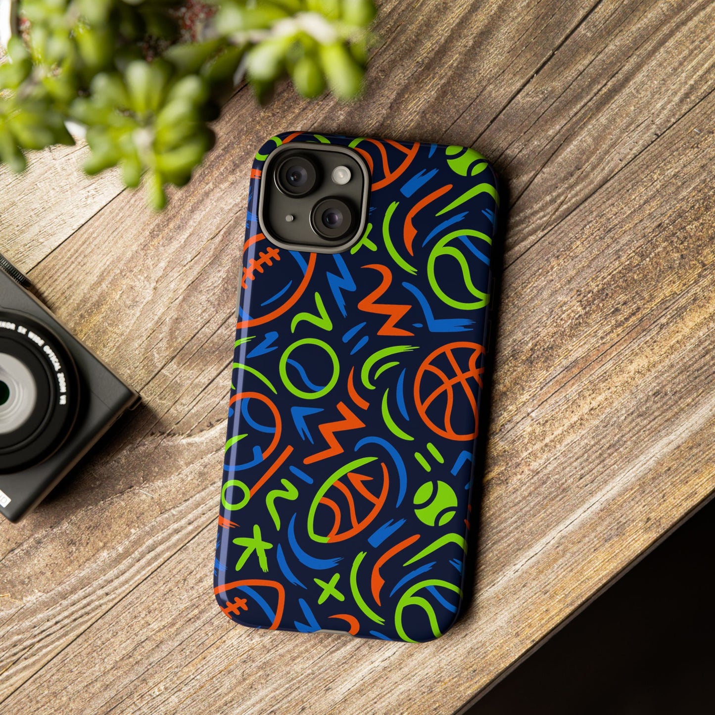 vibrant 3d wrap protective phone case with colourful sports design for unique style and expression compatible with iphone 13, 14, 15 & 16 – all models including pro, pro max & plus