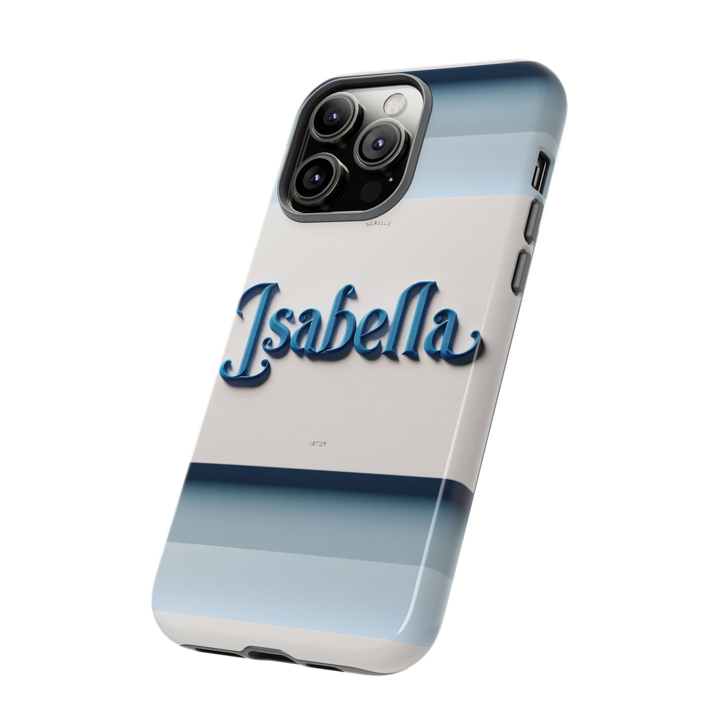 name isabella blue phone case with 3d wrap and vibrant anime inspired design for stylish protection and personalised smartphone accessory