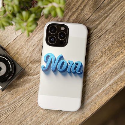 Vibrant 3D Text Phone Case in Blue with Retro Design – Stylish Protection for Smartphones, Compatible with iPhone 13, 14, 15 & 16 – All Models Including Pro, Pro Max & Plus