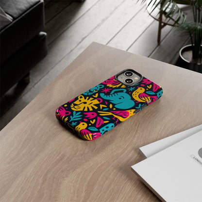 Vibrant 3D Animal Print Protective Phone Case Colourful Design for Stylish Protection Compatible with iPhone 13, 14, 15 & 16 – all models including Pro, Pro Max & Plus