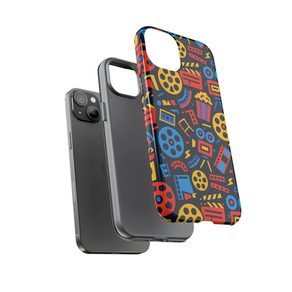 Vibrant 3D Film Reel Protective Phone Case for Unique Style and Robust Protection Compatible with iPhone 13, 14, 15 & 16 – all models including Pro, Pro Max & Plus