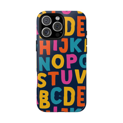 Multicolour Alphabet 3D Wrap Protective Phone Case for Unique Style and Playful Expression Compatible with iPhone 13, 14, 15 & 16 – All Models Including Pro, Pro Max & Plus