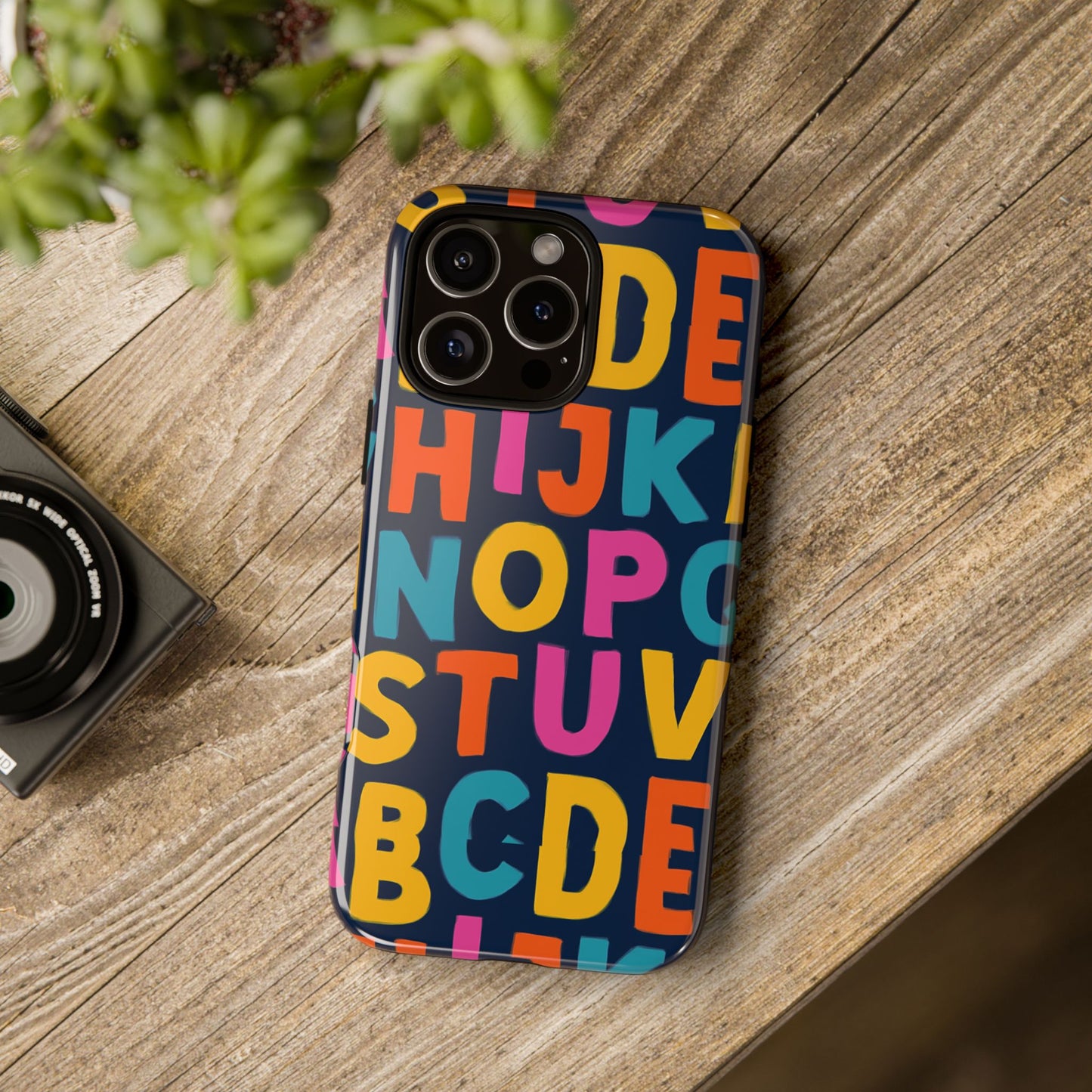 multicolour alphabet 3d wrap protective phone case for unique style and playful expression compatible with iphone 13, 14, 15 & 16 – all models including pro, pro max & plus