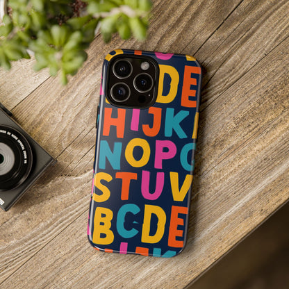Multicolour Alphabet 3D Wrap Protective Phone Case for Unique Style and Playful Expression Compatible with iPhone 13, 14, 15 & 16 – All Models Including Pro, Pro Max & Plus