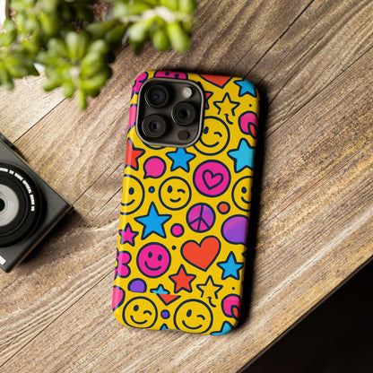 Multicolour Emoji Protective Phone Case with 3D Wrap Design for Stylish Protection and Individual Expression Compatible with iPhone 13, 14, 15 & 16 – all models including Pro, Pro Max & Plus