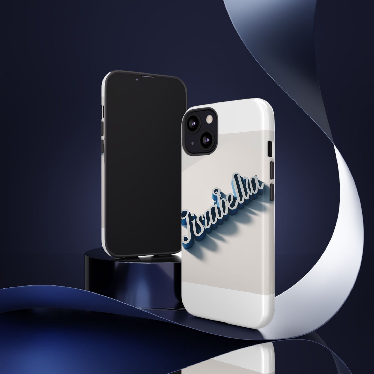 vibrant 3d alphabet design protective phone case in blue for unique style and self-expression compatible with iphone 13, 14, 15 & 16 – all models including pro, pro max & plus