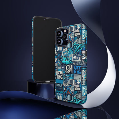 Vibrant 3D Wrap Protective Phone Case in Blue with Playful Graphic Design for Stylish Protection – Compatible with iPhone 13, 14, 15 & 16 – All Models Including Pro, Pro Max & Plus