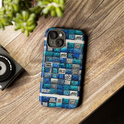 Vibrant 3D Graphic Protective Phone Case with Blue Design – Playful Accessory for Stylish Protection Compatible with iPhone 13, 14, 15 & 16 – all models including Pro, Pro Max & Plus