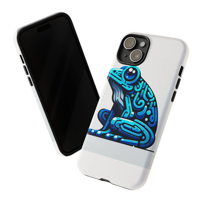 Vibrant Blue Frog 3D Wrap Phone Case for Unique Accessories Retro Style Compatible with iPhone 13, 14, 15 & 16 – All Models Including Pro, Pro Max & Plus