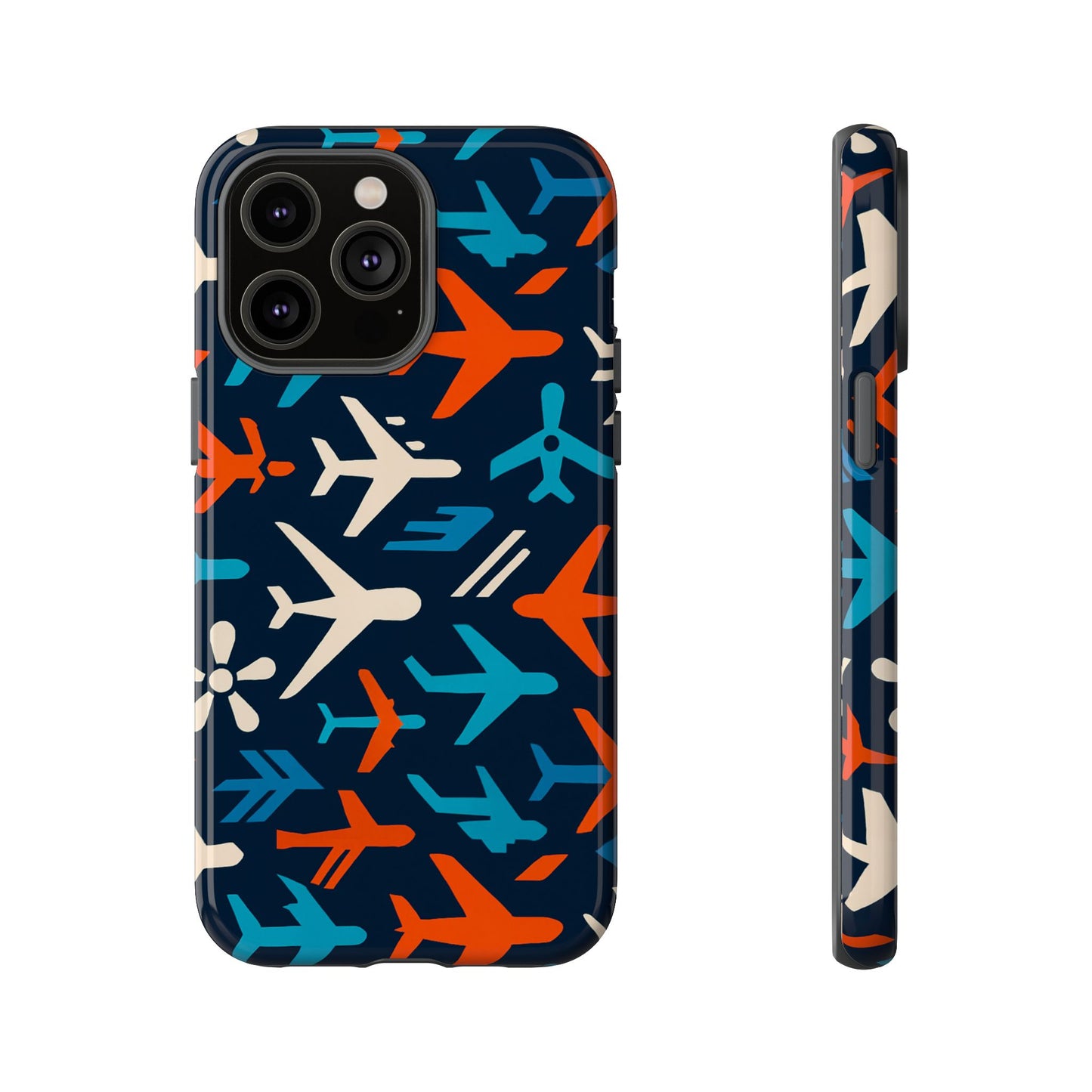 vibrant aviation themed protective phone case with 3d wrap design – unique style and durable protection – compatible with iphone 13, 14, 15 & 16 – all models including pro, pro max & plus