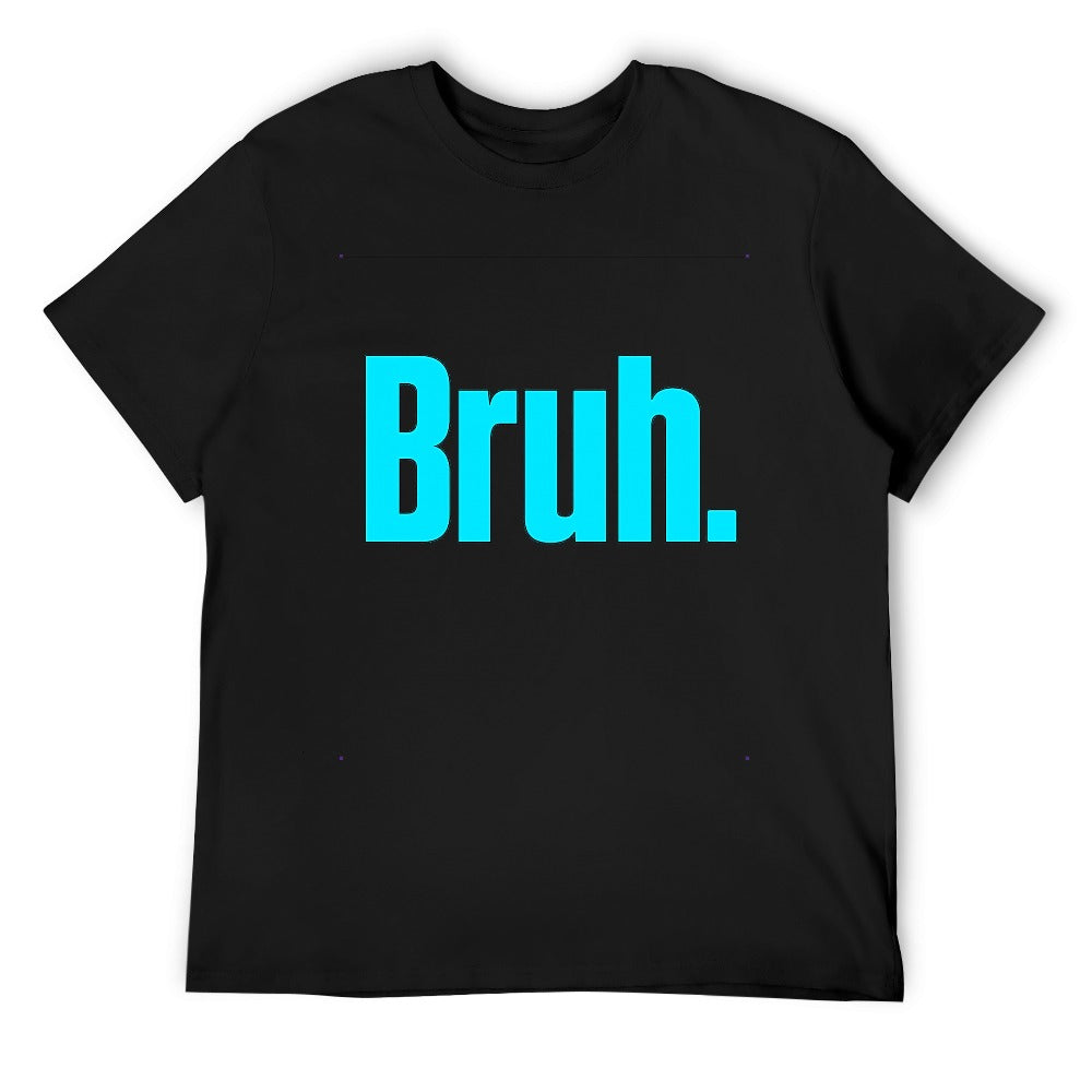 men's t-shirt 100% cotton bruh graphic t-shirt for casual wear, breathable comfort, vibrant print, ideal for gym, lounging, or outings, perfect for fashion-forward individuals